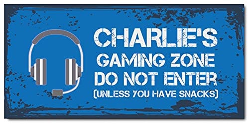 Gamer Personalised Bedroom Door Signs