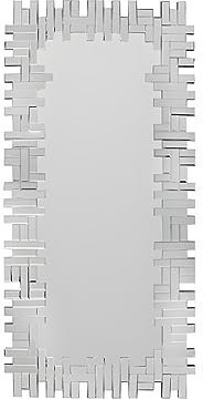 Vente-unique Wandspiegel - 57 x 120 cm - Silberfarben - LOLA