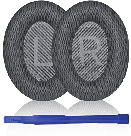 Aiivioll QC45 Replacement Ear Pads Cushions Earpads for Bose QuietComfort 45 (QC45) Wireless Headphones Softer Leather High-Density Noise Cancelling Foam,Earpads Repair Part(Gray)