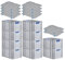 PROREGAL SuperSparSet 10x Eurobox NextGen Color mit Auflagedeckel & Schiebeschnappverschlüsse, HxBxT 32x40x60cm, 65L, Griffe blau offen, Verstärkter Boden, Eurobehälter Transportbox Transportbehälter
