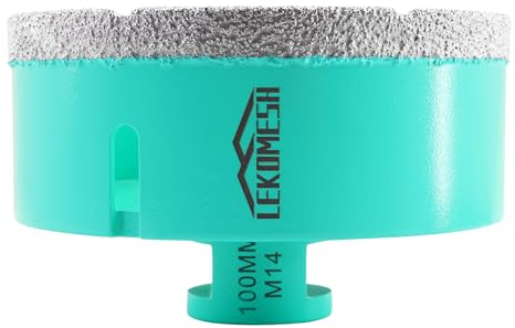 Broca de Diamante 100mm x M14 - Sierra de Corona para Porcelánico Cerámica Mármol Granito Piedra Cuarzo Soldada al Vacío Taladro de Diamante,Amoladora Angular LEKOMESH