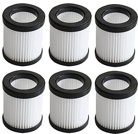 6 x HEPA-Fliter-Ersatz für MOOSOO X6 XL-618A schnurlosen Stab-Staubsauger, waschbare Staubsaugerfilter