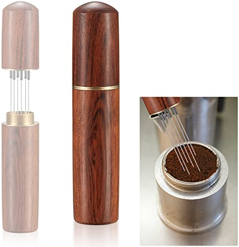 JinZeYou WDT Distribution Tool, Espresso Distributor Tool with 6 Needles, Espresso Coffee Stirrer, Needle Distributor, Coffee Tamper, Espresso Needle Distributor, Stirring Tool for Mixing Ground