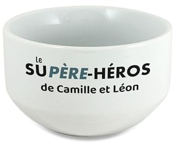 Bol petit déjeuner personnalisable avec prénom · Supère-héros · Cadeau anniversaire papa ou fête des pères