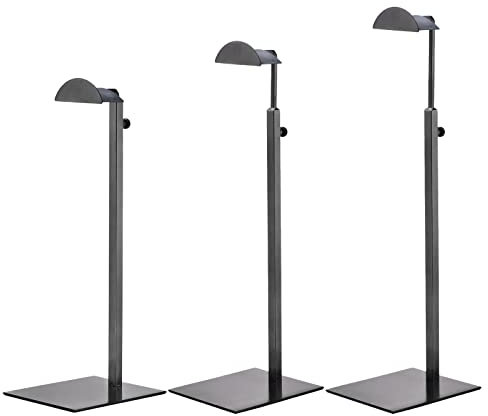 sourcing map Purse Display Stand Set 3 Pack Metal Adjustable Handbag Rack Single Hook Holder for Boutique Store - Black