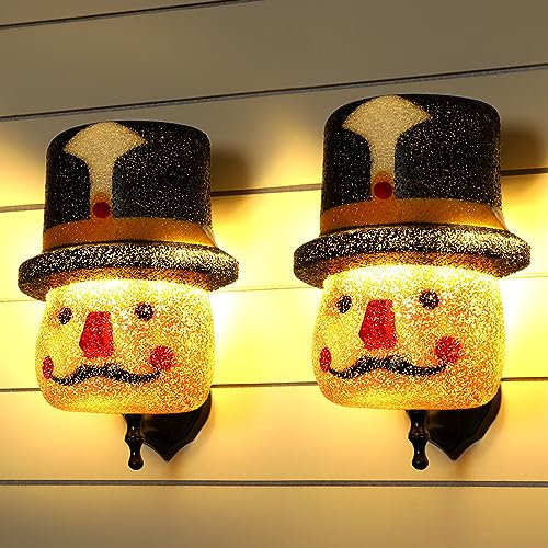 Baquler 2 Stück 30,5 cm Nussknacker Weihnachten Veranda Lichtabdeckung Weihnachten Außen Lampe Schatten Urlaub Dekor Nussknacker Urlaub Veranda Lichtabdeckungen Outdoor für Garage, Haustür, Außen