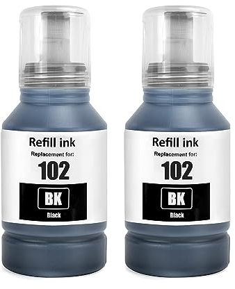 SHUOLEI E102 Tinte ET-2850 ET-4850 ET-3850 ET-2856 ET-4856 Tintenflasche Kompatibel mit E102 Tintenpatronen Nachfülltinte Multipack für ET-4850 ET-2750 ET-2756 ET-4750 ET-2851 ET-15000