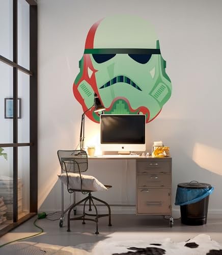 Selbstklebende Vlies Fototapete/Wandtattoo - Star Wars One of us! - Größe 125 x 125 cm - Tapete, Wanddekoration, Kinderzimmer