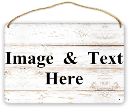 NLWQEKV Letrero de madera personalizado, placa personalizada para puerta, letrero de madera colgante personalizado para el hogar, jardín, exterior de la granja, nombre personalizado, placas de madera