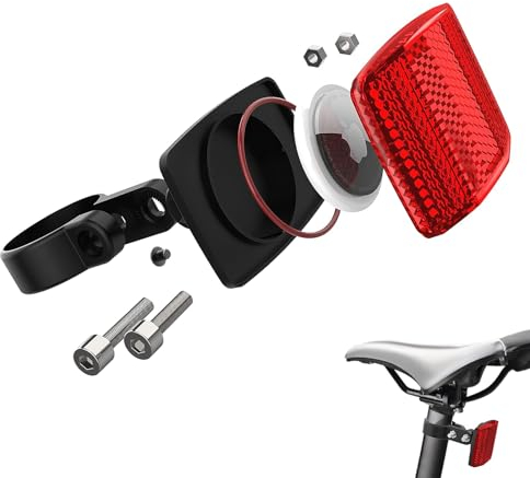 DEERLET Airtag Fahrrad,Hidden Bike GPS Tracker Halterung for Apple Airtag,Airtag Bike Seatpost Reflector Mounts, Anti-Theft Airtag Halter Fahrrad, Electric Bicycle, Scooter