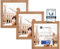 CABBEL Dreierpack (3 Stk.) Bilderrahmen 20x20 cm MDF Holz-Rahmen in Eiche | mit bruchsicherem Plexi-Glas/Modern