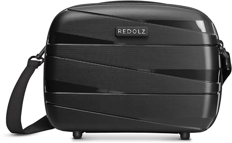 REDOLZ Hartschalen Handgepäck Kosmetik-Koffer | Stabiles Beauty-Case mit Aufsteckfunktion | 34 x 17 x 27 cm aus leichtem Polypropylen (Essentials 10)