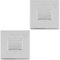 2 Pack SCREWLESS 6A Extractor Fan Isolator Switch Polished Chrome 3 Pole Shower - 230V Bathroom Wetroom Fan Switch Wall Plate