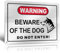 TAKULA 20 * 15cm Beware of Dogs Aluminium Brushed Warning Sign - Do Not Enter Warning Sign with Self-Adhesive Stickers - For Outdoor Door Wall Fence|Pack of 1