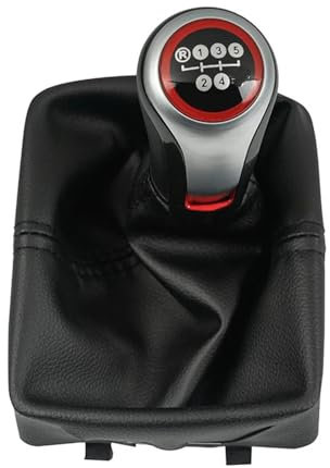 Toiumops Schaltknauf Schaltsack für VW Polo 9N GTI 2002–2009, 5/6-Gang-Schaltgetriebe, Schaltknauf, Hebel, Gamasche