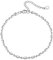 Richsteel Edelstahl Fußkettchen Damen 3mm breite lange und kurze Perlenkette 22cm+5cm Verlängerungskette Silber