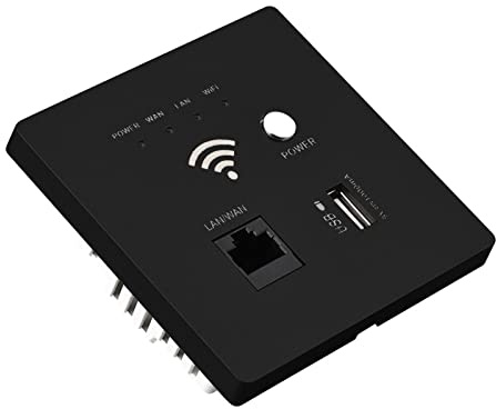 Irfora WLAN-Router für den Wandeinbau 300M AP Access Point WLAN-Router USB-Ladebuchse Wandmontierter WLAN-AP-Router mit WPS-Verschlüsselung