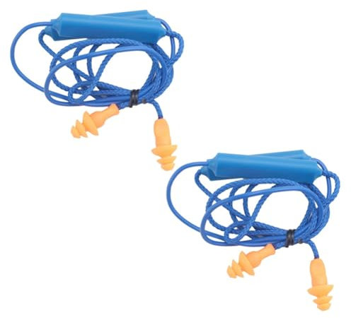 Qussedser Lot de 2 bouchons d'oreille Bluetooth pour le travail, suppression du bruit, protection auditive, chantiers de construction, lieux bruyants