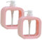Seifenspender, 2 Stück Duschgelspender, 500 ml Pumpspender, Kleiner Kunststoff Seifenspender, Transparente Lotionsflasche,Befüllbar mit Duschgel, Shampoo, Handseife, Für Küche, Bad, Waschküche(Rosa)