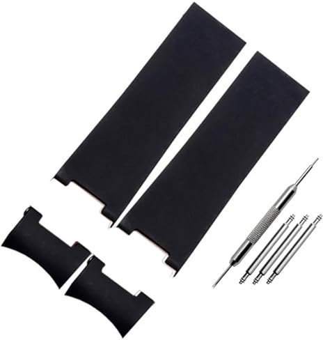MODBAND 22x20mm DIVER und MARINE Wasserdichtes Silikon-Gummi-Armband-Armbanduhrenarmband-Gürtel für Ulysse Nardin Man-Armbandwerkzeuge(Black-A)