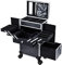 Kosmetik Trolley Friseurkoffer mit Schublade und Spiegel Kosmetikkoffer mit 4 Tabletts Make up Koffer Groß Schminkkoffer Nagelkkoffer Abschließbare Beauty Case Friseur Box,Schwarz