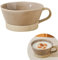 Taza de café grande, 700 ml, cuenco grande con asa, taza de café XXL, cerámica grande (marrón)