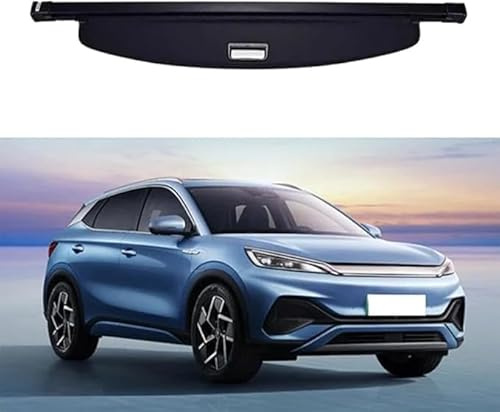 ZhangXD Einziehbar Kofferraumabdeckung Hutablage für BYD Atto 3 Atto3 EV Yuan Plus 2021 2022 2023 2024, Kofferraum Abdeckung Rollo Schutz Der PrivatsphäRe Cargo Cover