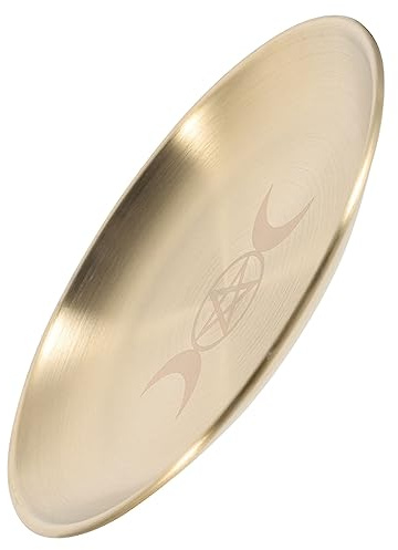 GALPADA Elegantes Hexenzubehör Schmuckschale aus Eisen mit Pentagramm Dekoratives und Funktionales Altar Tablett Kompakt für Zuhause und Magische Rituale
