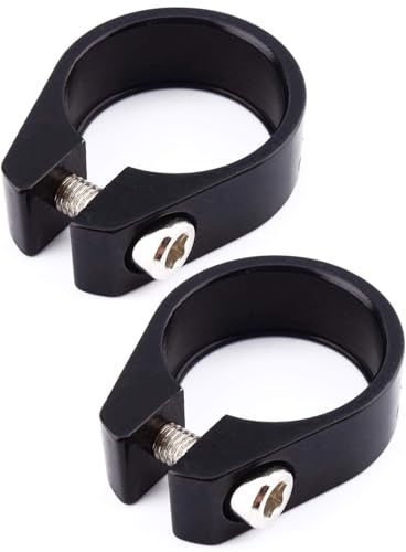 BPTRKOM 2 pièces Collier de Selle de Vélo 31,8mm Pince Clip de Tube Siège Fixation Serrage pour Tige de Selle VTT Vélo de Route