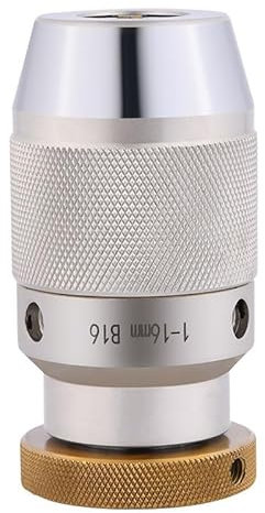 AYLFGSMG 1 Pieza B10 B12 B16 B18 B22 Portabrocas de fresado sin Llave, Mandril de sujeción con Bloqueo automático, Accesorios de Torno(Nickel Plated,B16(1-16mm))