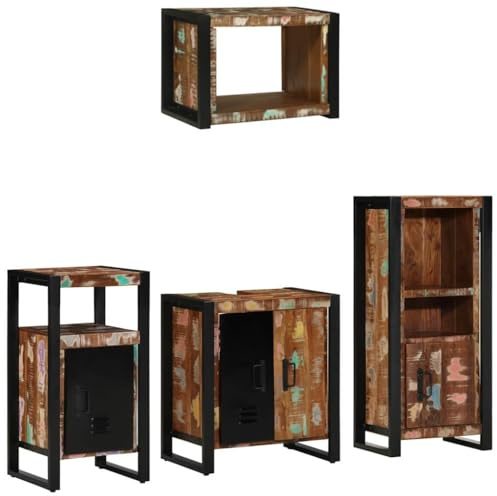 vidaXL Storage Set - Cool Industrial Style Wall Units for Your Living Room Modern Compact Home Storage Solutions