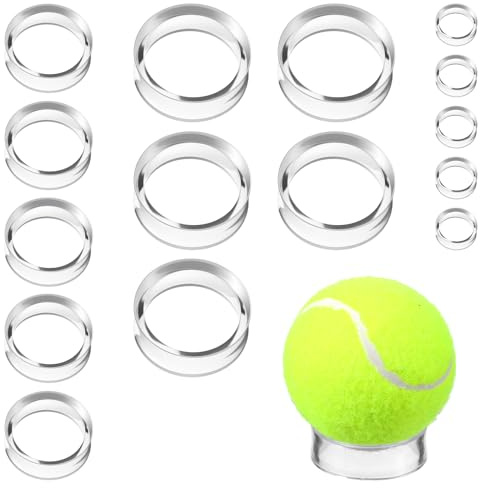 TIESOME ﻿3Größen 15 Stück Acryl Ballhalter Klar Ring Kugel Kugel Stand, Rund Kunststoff Baseball Ring Ständer Acryl Rund Display Sockel Staffelei Ballständer für Baseball Golfbälle Tennisbälle