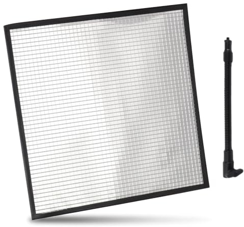 Garsent Flexibel Ljusformande Reflektor, 9,4 X 9,4 Tum Multi Surface Optical Flows Multi Mirror Ljusreflektor med Justerbart Stativ, Magnetisk Bas och 1/ Tum Gängat Hål (Silver)