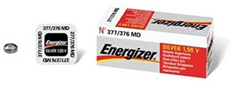 Energizer 377/376 Lot de deux piles 1.55V