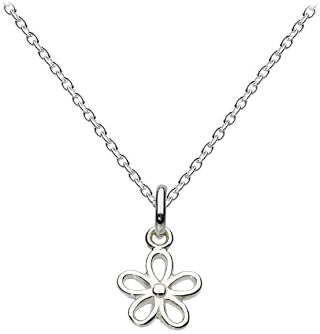 Dew Damen-Halskette mit Blumen-Anhänger, Sterling-Silber 925, 45,7 cm