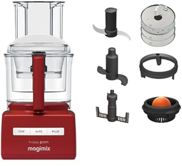 Magimix 5200XL Food Processor | 3.7L BPA-Free Bowl | Quiet & Powerful Motor | Multifunctional 7 in 1 Solution | Red | 18585