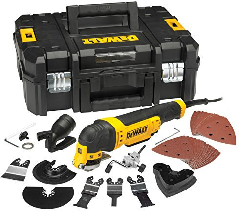 Dewalt DWE315KT-LX Oscillating Multi Quick Change Tool Release in TStak Case with 37 Accessories 115V, 300 W, 115 V, Yellow, LARGE