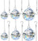 Hisredsun 6 Stück Kristall-Prisma-Kugel mit Metallkette, 30–40–50 mm, K9, facettierte Prismenkugeln, Fenster, Regenbogen, Sonnenfänger, Dekoration