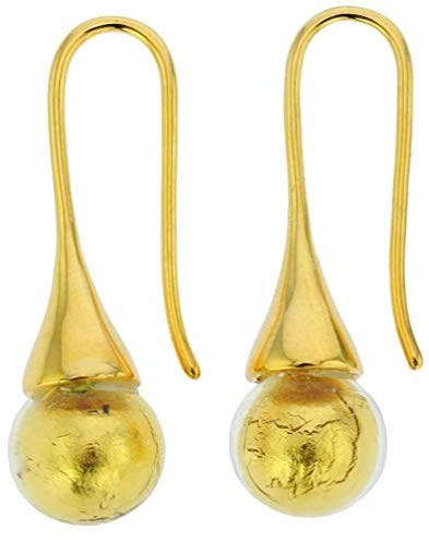 Murano Tropfen Ohrringe - flüssiges Gold