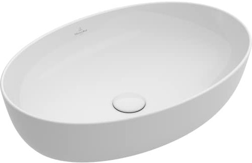 Villeroy&Boch Aufsatzwaschtisch Artis 4198 610x410mm o HLbank o ÜL Oval Stone White CeramicPlus