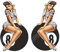 Pin Up Set Billiard Kugel je 10x 6cm der Aufkleber Sticker Old School Hot Rod Tuning Vintage Retro Pinup Girl (10cm jeder Aufkleber)
