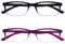 OPULIZE SEE Blaulichtfilter Lesebrille für Damen Herren, Blendfreie UV400-Schutz Federscharnier Anti-Müdigkeit, Rechteckiger Rahmen, Computerbrillen Gaming, 2er-Pack Rosa Violett +2,50