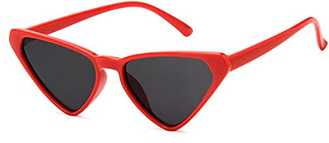 WQZYY&ASDCD Sonnenbrille Herren Damen Dreieck Cat Eye Frauen Vintage Brillen Frauen Shades Oculos Uv400-Burgund