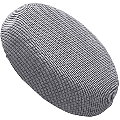 IMIKEYA Hockerbezug Runder 30cm-40cm Sitzhocker Bezug Stretch Hocker Barhocker Bezug Stuhlbezug Schonbezug Protector für Home Büro Bar, Grau