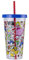 Super Mario Gobelet Officiellement licencié, Gobelet en plastique avec paille pour boissons froides, 700ml