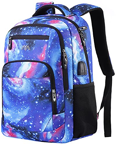 Schulrucksack Jungen Mädchen Teenager, Rucksack Schule Laptop Rucksack für Herren Damen Daypacks für 15.6 Zoll Laptop Business Rucksack mit USB Ladeanschluss