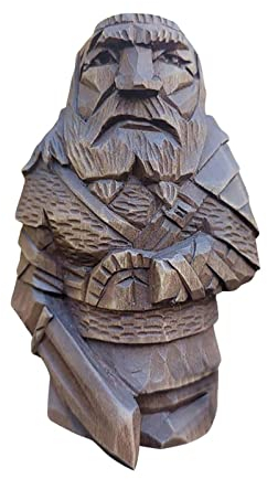 Gartenzwerg Statue Harz Wikinger Krieger Statue Lustige Gartenzwerge Figuren Für Rasenhof Dekoration Nordische Heidnische Harz Statue Gartenzwerg Ornamente Im Freien Sammler Garten Figuren