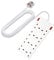 Extension Lead UK Pin Plug and Cable, 8 Gang Way Socket Outlets Power Strips (13 A) Surge Protection Plug with 5m Extension Cord for Multiple Appliances of Home,Office-White