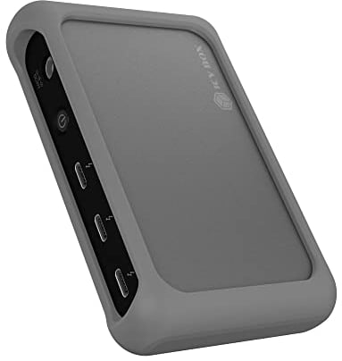 ICY BOX 60643 Thunderbolt 4 Mini Dock/HUB (5-in-1) für 2 Monitore (4k 60Hz) oder 1 Display (8k 30Hz), 85W Power Delivery Laptop, USB-C, USB 3.2 Gen 2, MacBook Pro Air und mehr, Anthrazit