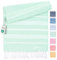 Fit-Flip Hamamtuch aus 100% Baumwolle – saugfähig und schnelltrocknend – türkisches Saunatuch, Strandtuch, Duschtuch, Badetuch, Yogatuch – Aqua – 200x200cm Sultan